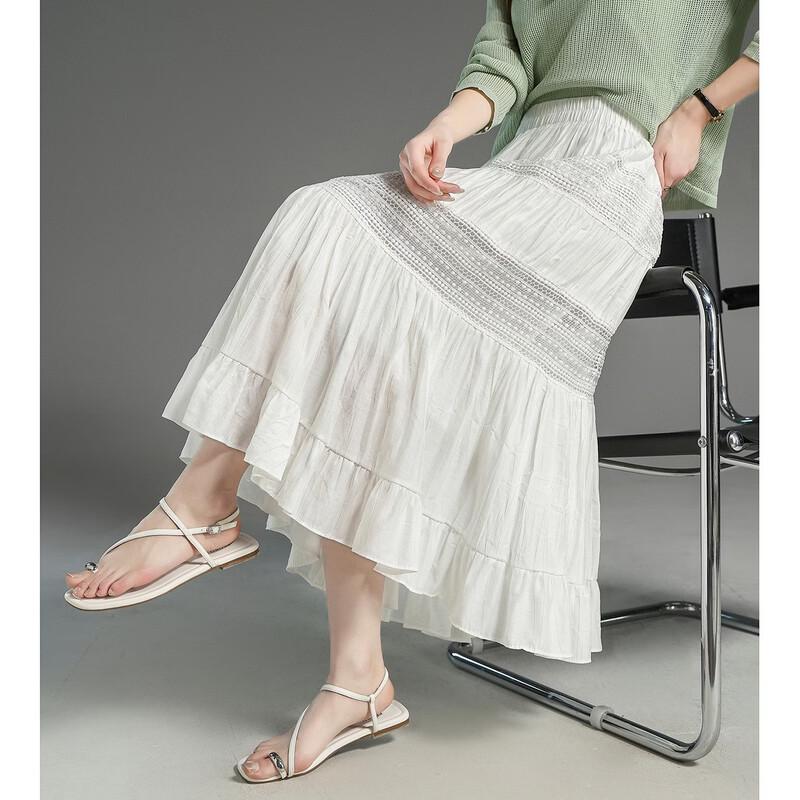 Elegant French Style A-Line Midi Skirt