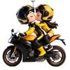 Mini Design Motorfiets Sleutelhanger 2D Plat Locomotief Mannen Hanger Tas Hangende Bedel Sleutel Decoratie