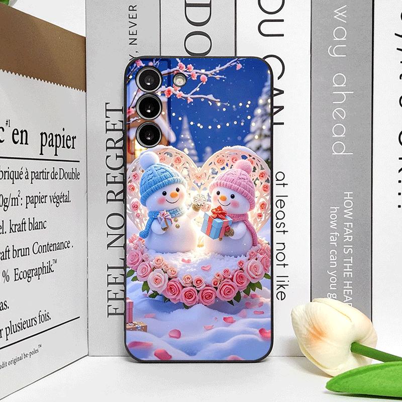 Christmas Winter Cute Snowman Couple Phone Case for Honor Huawei 200 Lite 100 400 PRO 80 90 X9 Magic 7 6 Lite 5 Pro Soft Covers