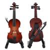 With Bow Miniature Violin Model Wooden Dollhouse Accessories Mini Violin Replica  Room Decor