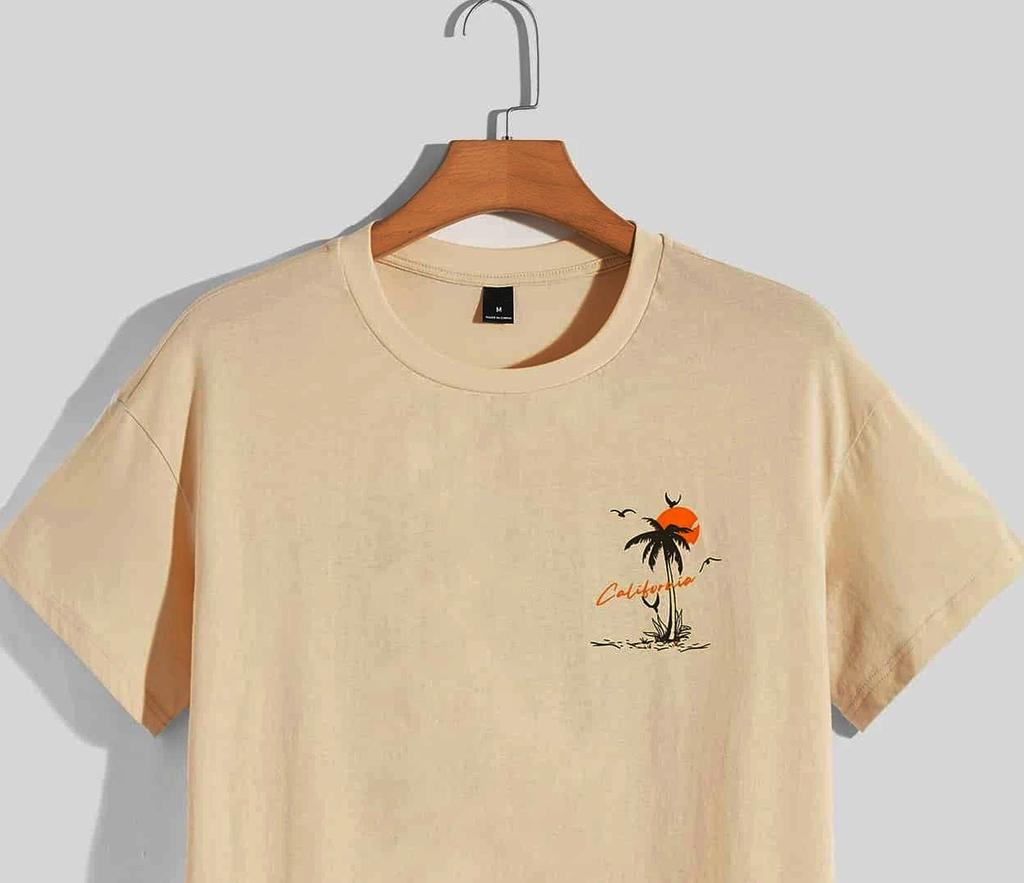 Letní Odjezd Znovu Dobrodružství Kalifornie Pánské Tričko Bavlna Volné Tričko Oblečení Móda Teplákové Oblečení Nadměrná Letní Tílka