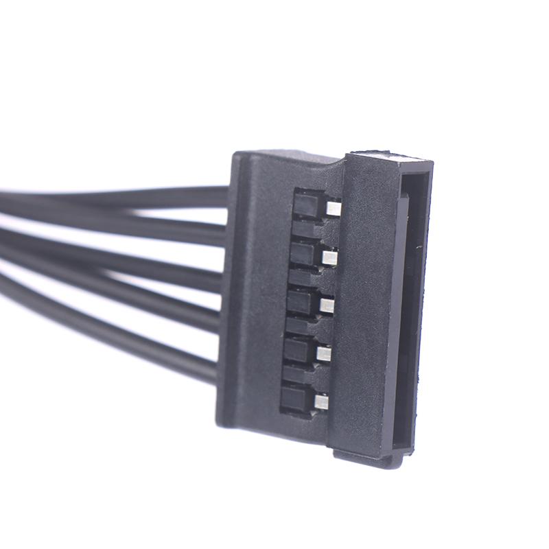 Sata til 15 pins hann-til-hunn strømforlengelseskabel HDD Ssd Sata strømkabel 20 cm