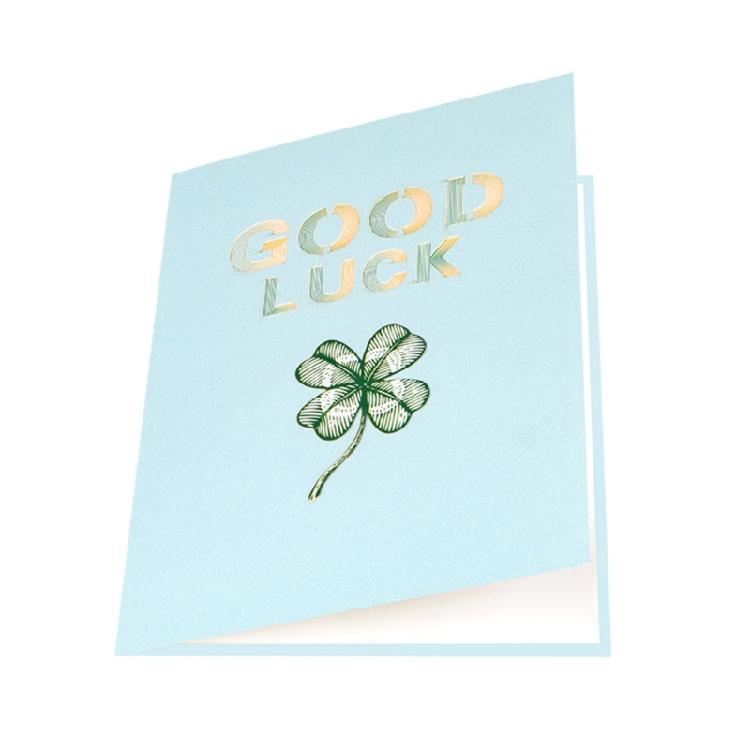 Birthday Card 3D Clovers Popup  Greetings Cards,Good Luck Popup  Card with Note
