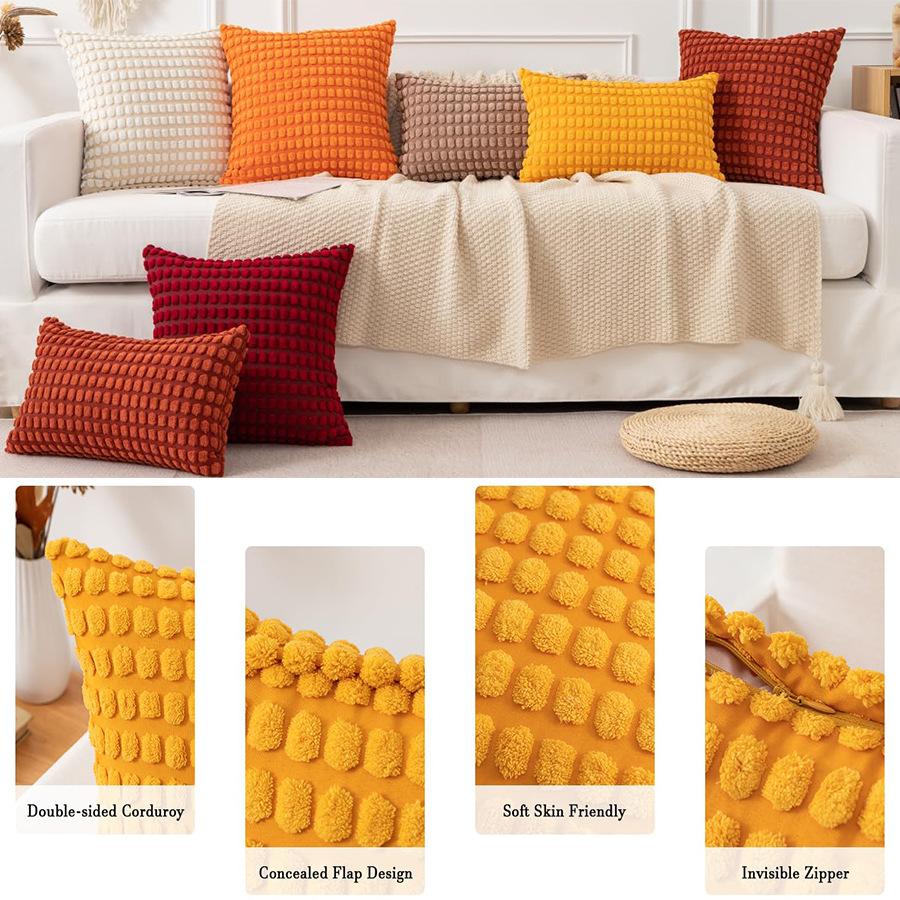 Neuer Stil Kissen Einfarbig Doppelseitig Großteiliges Kissenbezug Punkt Kissenbezug Schlafzimmer Bettkissen Sofabezug