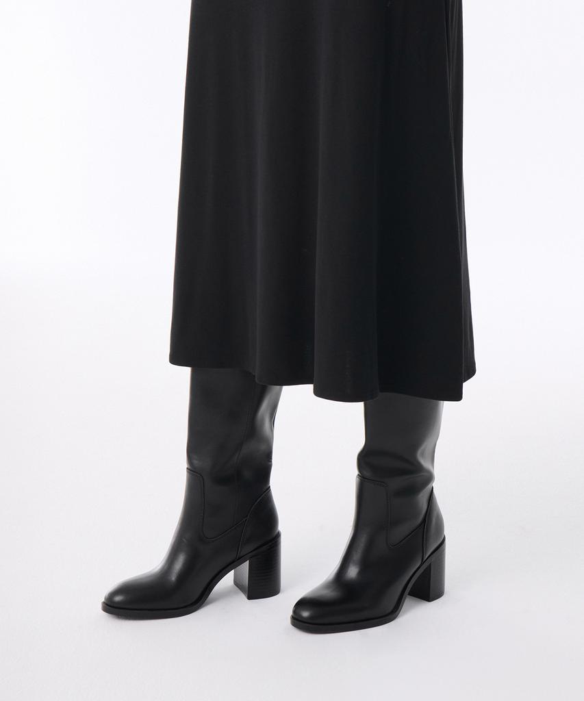 Musinsa Standard Woman Women'S Soft Jersey Flare Long Dress [Black]