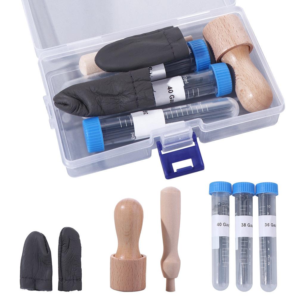 34Pcs/Set Wooden Handle Felting Needles with Bottle Creative Wool Felting Needles Kit  for Beginners