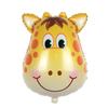 25Inch Cartoon Animal Head Aluminum Film Balloon Baby Birthday Party Decor Lion Tiger Cow Elephant Inflatable Helium Ballon Toy