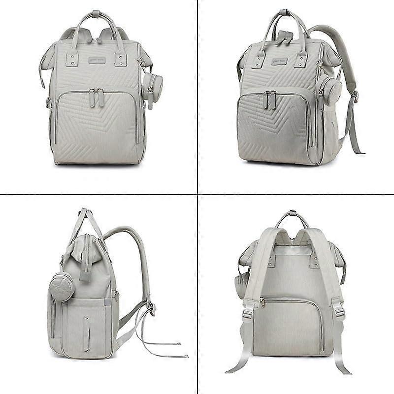 Large Changing Bag Backpack With Thermal Layer, Independent Pocket, Waterproof And WearResistant, Pink Diaper Storage