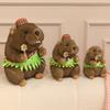 Stuffed Lifelike Mining Marmota Plush Toys Simulated Ethnic Samba Skirt Dress Groundhog Animals Hug Dolls Toys Birthday Gift
