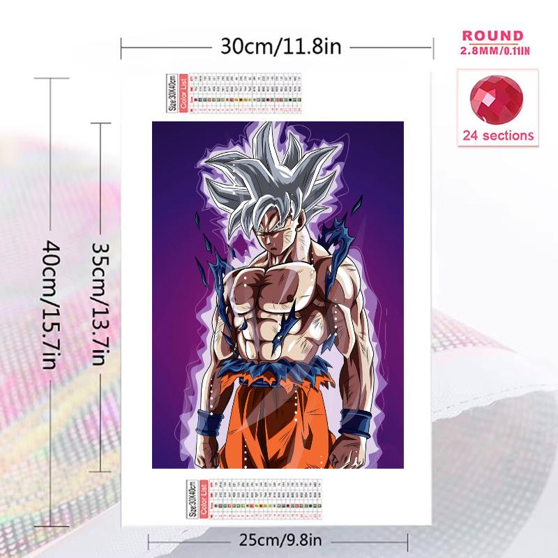 Dragon Ball Son Goku Pattern 3pcs 100% Round Full Drill 5D DIY Diamond Painting Embroidery Cross Stitch Rhinestone Décor