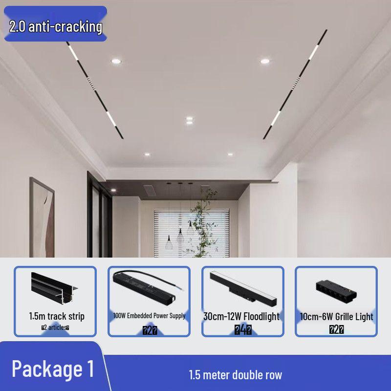 Shatterproof Magnetic Spotlight 2.0: Dual-Sided Energy-Efficient Aluminum Track Light for Living Rooms
