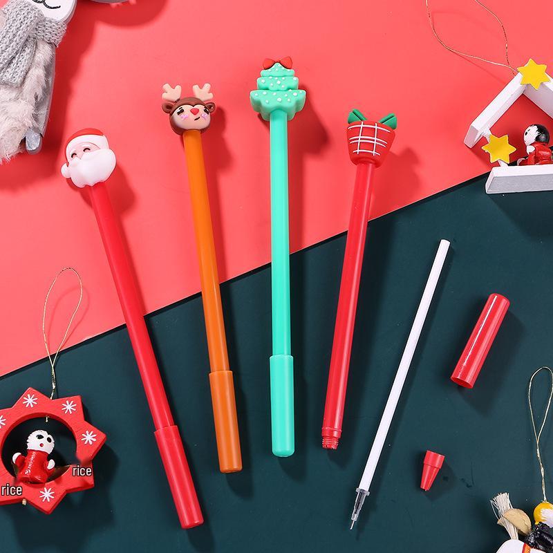 Festive Santa & Reindeer Multi-Color 10-In-1 Ballpoint Pen