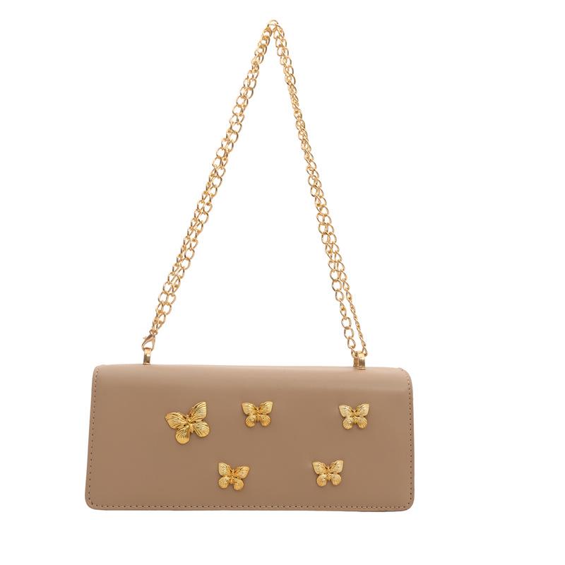 2024 Trendy Mori Style Studded Butterfly Baguette Crossbody Bag for Women