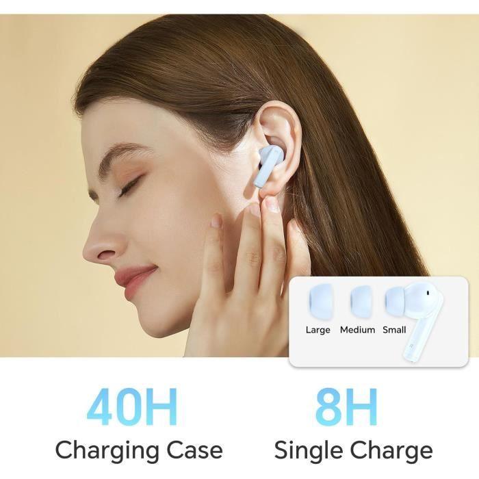 Ecouteurs sans Fil - HONOR - CHOICE X7i - Bluetooth 5.3 - Réduction de Bruit 45dB - 40 Heures Autonomie