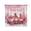 2Pcs Pink Romantic Christmas Merry Christmas Goblin Print Blackout Curtains Multi Size Living Room Insulation Holiday Decoration