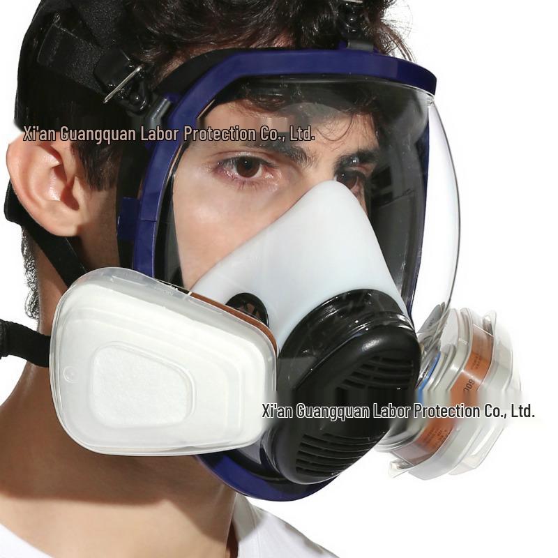 8100 Sphere-D Full Face Respirator Mask for Spray Painting, Chemicals, Pesticides, and Dust, with Wide Field of View