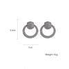 Fashion Geometric Crystal Dangle Earrings for Women Oversize Round Rhinestones Earrings Party Zircon Gifts