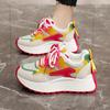 Women's new winter thick soled women's shoes  board shoes  casual and plush student splicing sports shoes