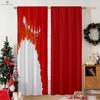 Fenstervorhang „Frohe Weihnachten“, mit Stangentasche, geeignet für Schlafzimmer, Wohnzimmer, Außendekoration, kann individuell angepasst werden, 2 Stück