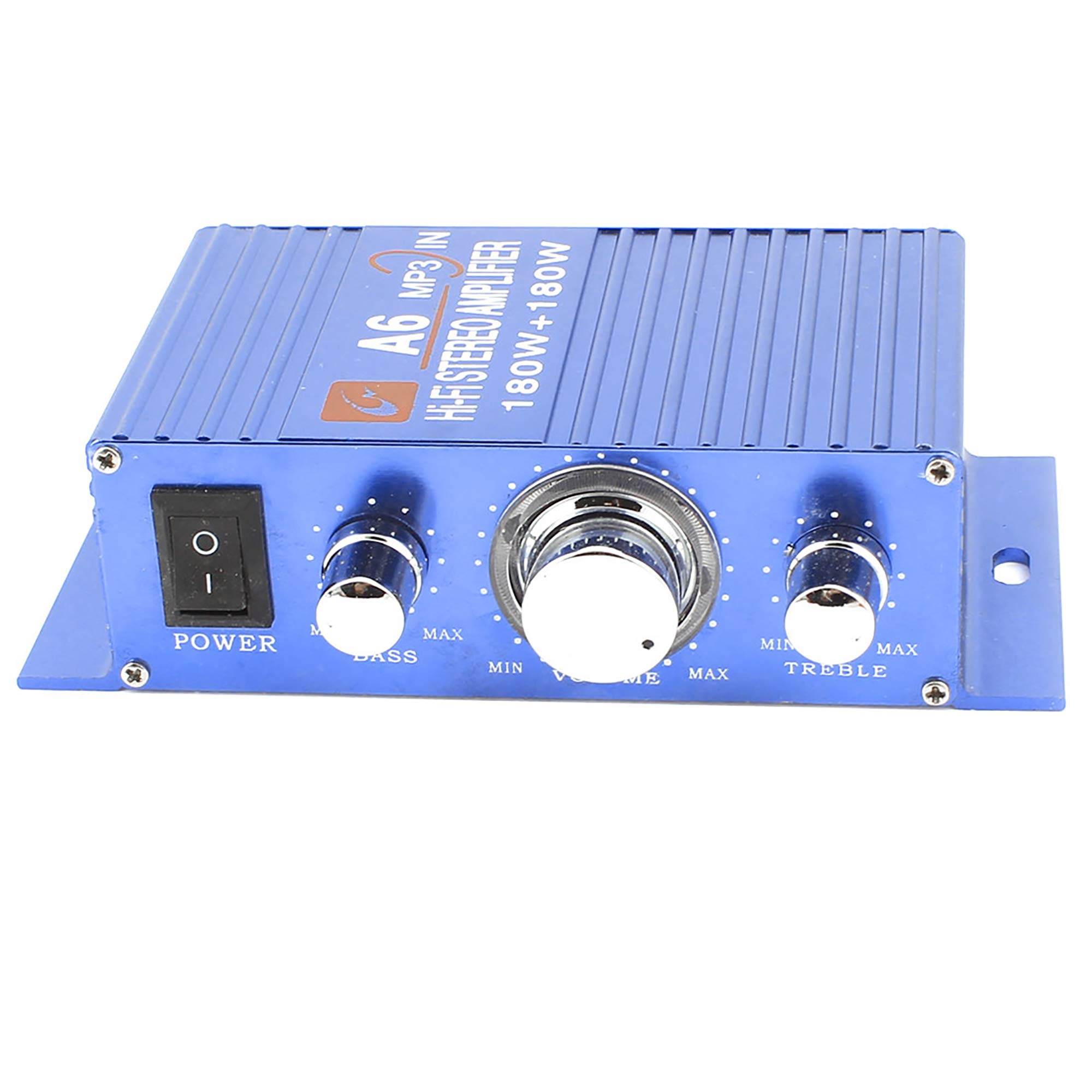 

uxcell Car Audio Amplifier, Blue Aluminum, Mini Hi-Fi Stereo Power, DC 12V 180W