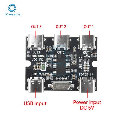 Type C USB Expansion Board Hub 1 In 3 Out Hub Usb Hud Expansion Module With Power Interface