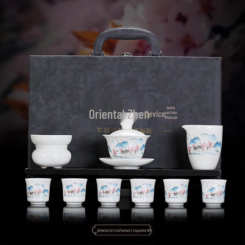 

Tang Hui Jade Porcelain Kung Fu Tea Set