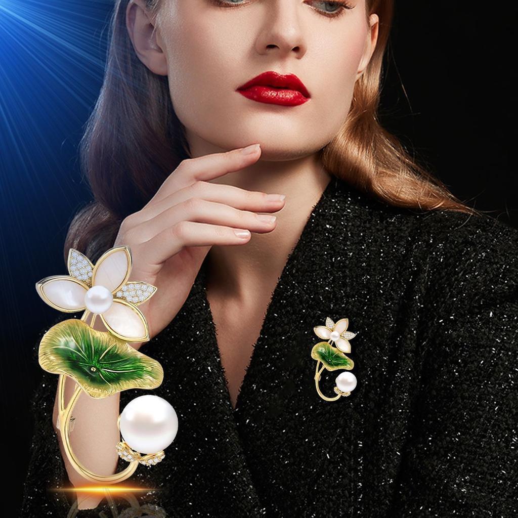 Senior Brooches Flower Leaf Brooch Pins for Women Suit Pendant  Fashion Brooches Jewelry