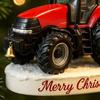 Yousheng Christmas Ornament Tractor Wearing Xmas Hat Charm Festive Hanging Decoration Holiday Seasonal Home Accent