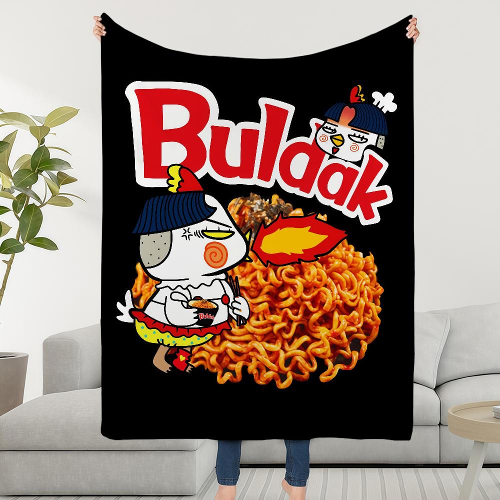 

Плед Аниме Плед Супер B-BuldakS Уютный R-RamenS Логотип Плюшевый Гостиная Диван Kwaii Диван Детский Подарки на День Рождения 75cmx90cm