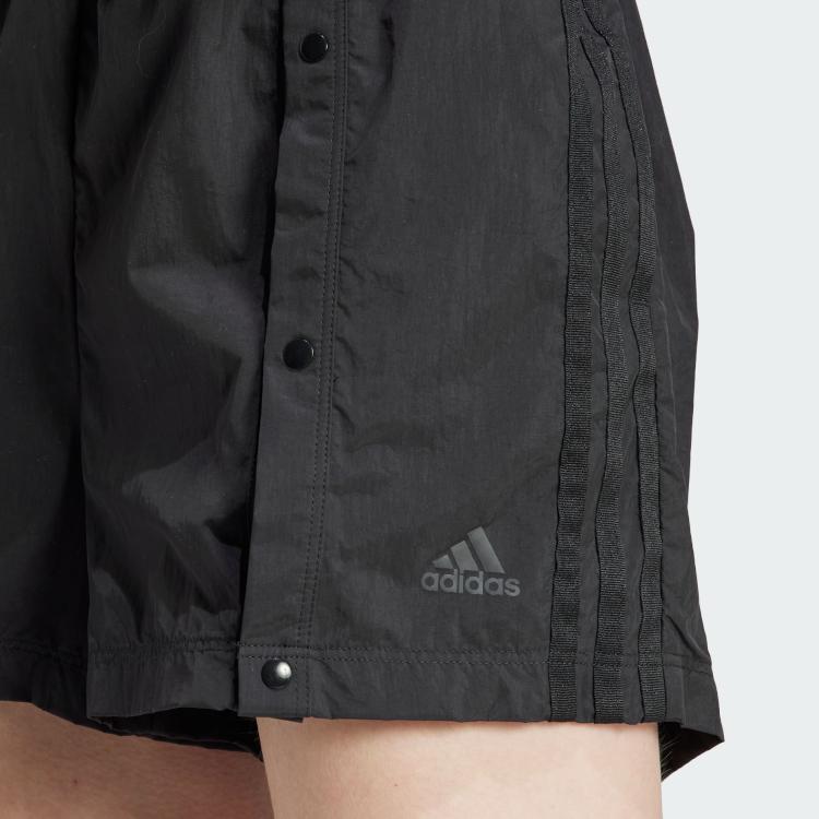 Adidas Tiro Snap-Button Shorts With Monochrome Logo And Elastic Waist Women Shorts Black IB4757