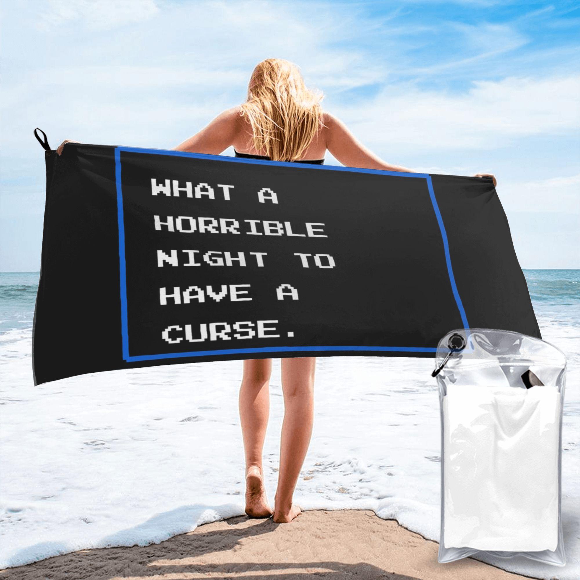 What a horrible night to have a Curse Castlevania Game Beach Towel Soft Microfiber Quick Dry Absorbent Quick Towels For Bath W40*H60(CM)