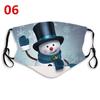 Unisex Fashion Christmas Snowman Printing Mask  Washable Face Mask