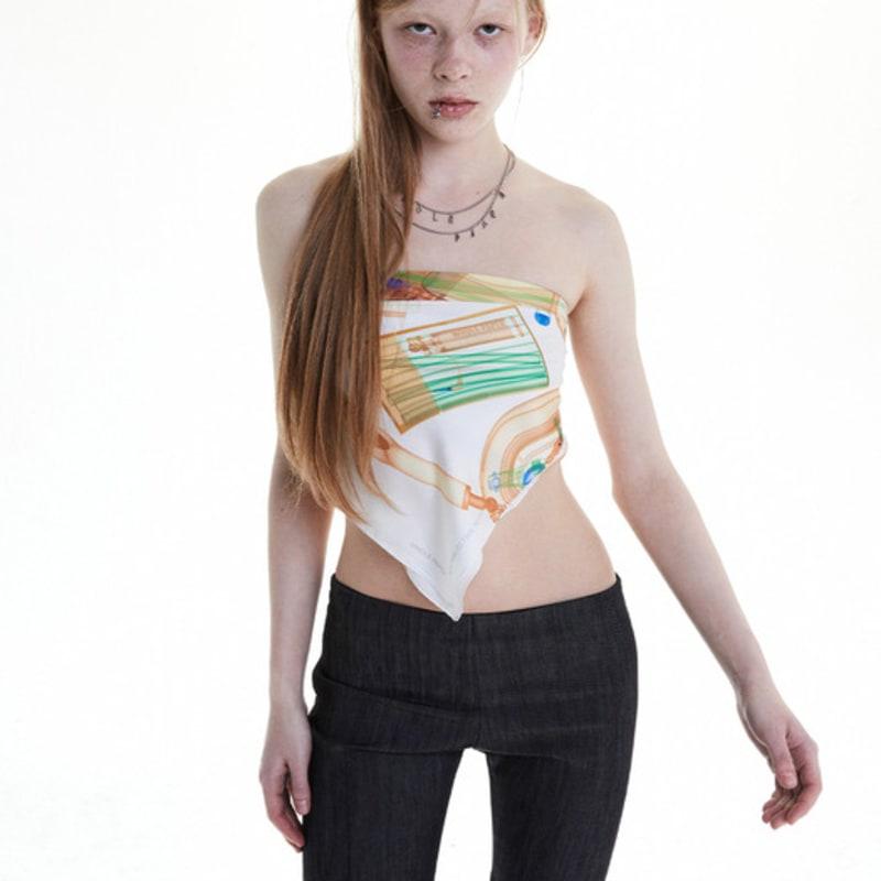 Whole Paper X-Ray Graphic Scarf (Orange)