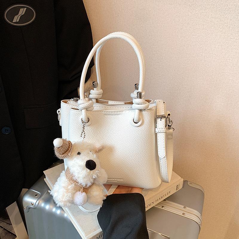 Retro niche handbag bag women's new trendy simple casual shoulder bucket bag versatile messenger bag