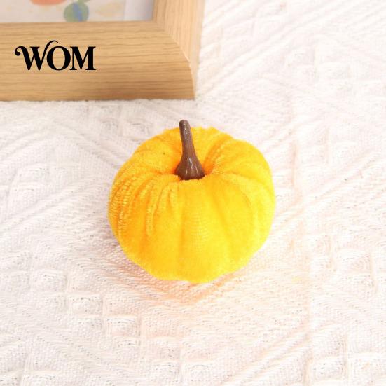 Vintage Style Pumpkin Accents 20 PCS Velvet Decorative Ornaments, Multi-Color Artificial Fall Harvest Decor Mini Pumpkins for Crafts Mantel
