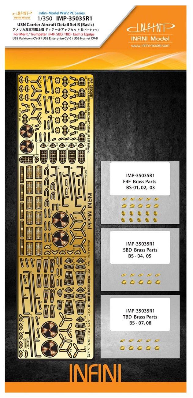 

Infini Model IMP Series US Navy Aircraft Carrier Aircraft Set B Basic TR Ship Etching Parts Plastic Model Parts IMP3535 1/350