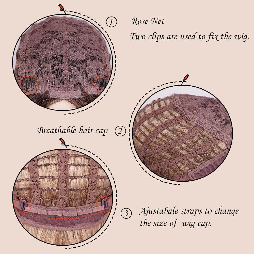 MERISIHAIR Ombre Brown Light Blonde Starry Sky Gray Wine Red Platinum Long Wavy Middle Part Hair Wig Cosplay  Daily