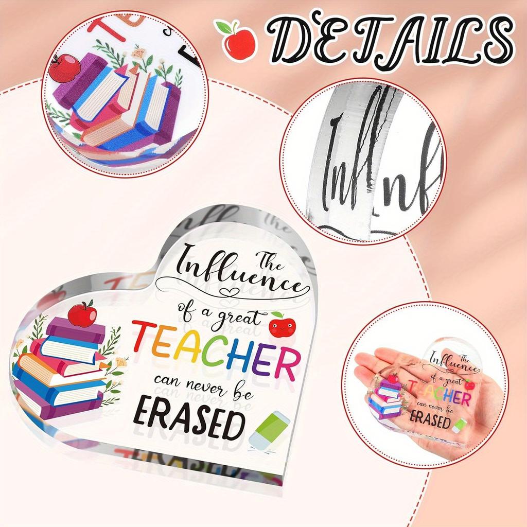 Teacher Appreciation Paperweight - Heartfelt Keepsake for Classroom & Office