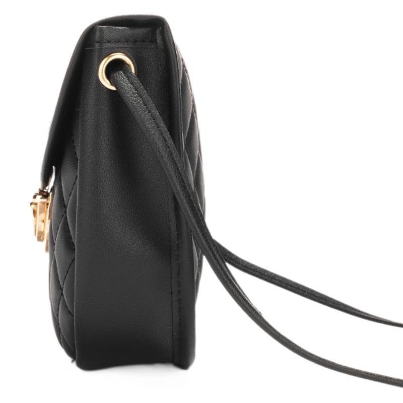 Simple polka dot printed messenger bag new solid color diamond embroidered lock fashionable women's shoulder bag