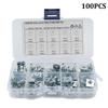 100PCS Fasteners U Nuts Self Tapping Screw Spire U Clips For Car Interior Trim Panels