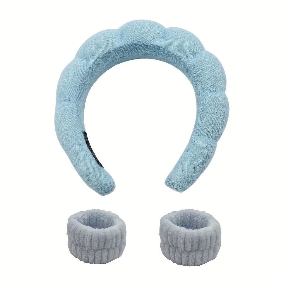 3pcs/set Soft SPA Headband Makeup Face Wash Headband Wrist Band High Top Sponge Headband Fashion Headband