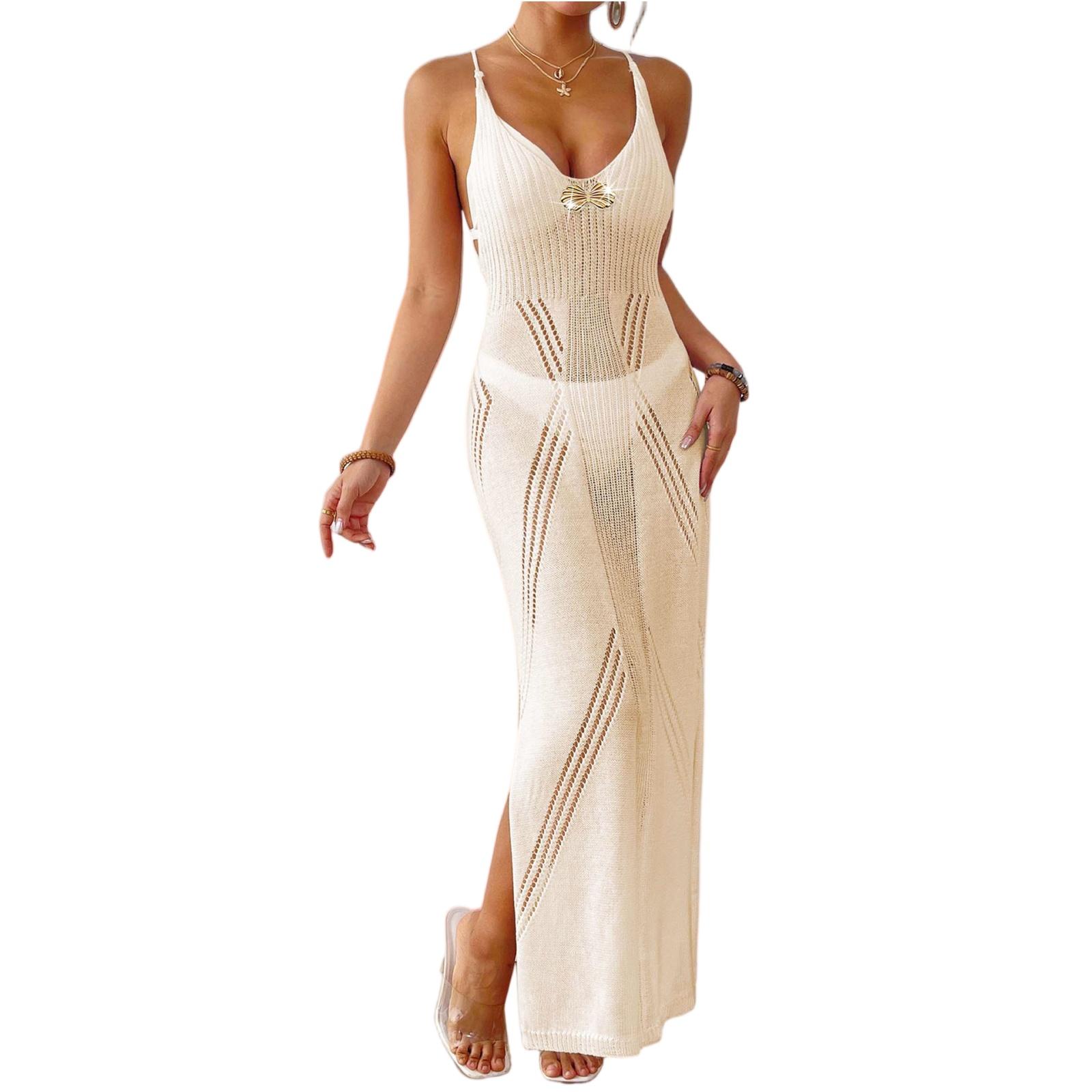 

Женские платья-бэбидолл из бархата свободного кроя с квадратным V-образным вырезом и без рукавов One Size бежевый