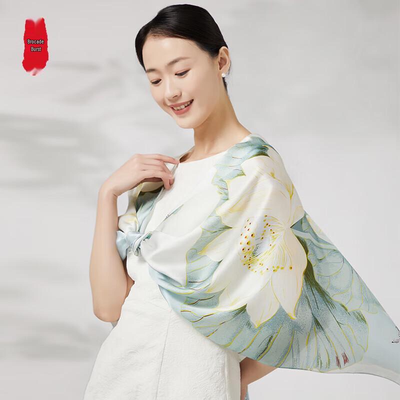 Woven Silk Printed Long Scarf