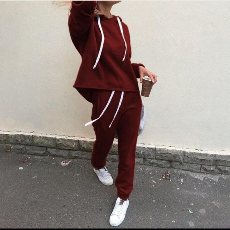 Solid Color Track Pants Tracksuit Tops 
