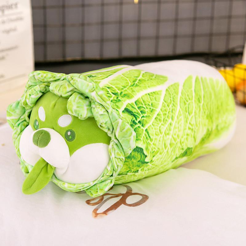 Vegetable Dog Cabbage Plush Cushion Toys Cartoon Stuffed Doll Cute Kids Gift