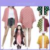 Exquisite Anime Demon Slayer Kimetsu No Yaiba Kamado Nezuko Cosplay Loose Haori Coat Tops For Halloween