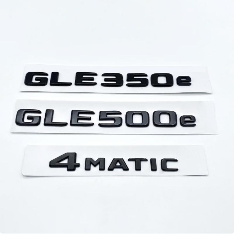 3D ABS Chrome Glossy Black Letters GLE350e GLE350de GLE500e 4Matic Emblem for Mercedes Benz W166 Car Trunk Logo Sticker