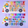 Wooden Number Letter Fishing Logarithmic Board Kids Recognition Educational Toy