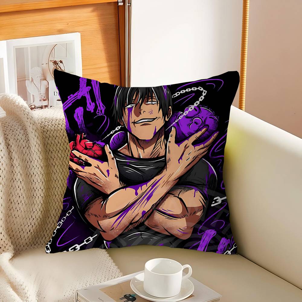 F-Fushiguro Toji Cushion Cover Pillowcase Upholstery Sofa Throw Pillow Home Decor Pillowcas