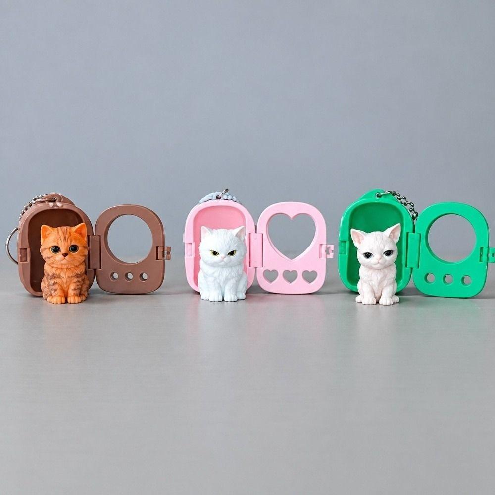 Lightweight Build 3D Printed Keychain Vibrant Shades Trendy Bag Charm Micro Kitten Bag Gifting